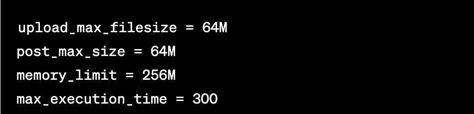 PHP code to increase max upload file size