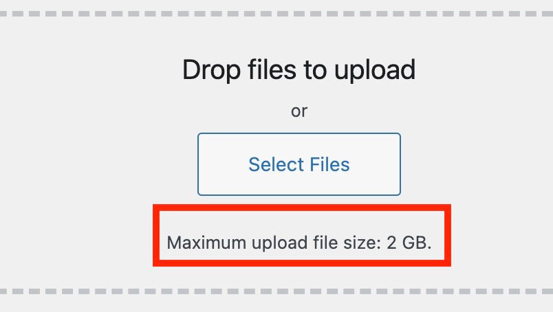 Check the new upload max filesize value in the Media Library